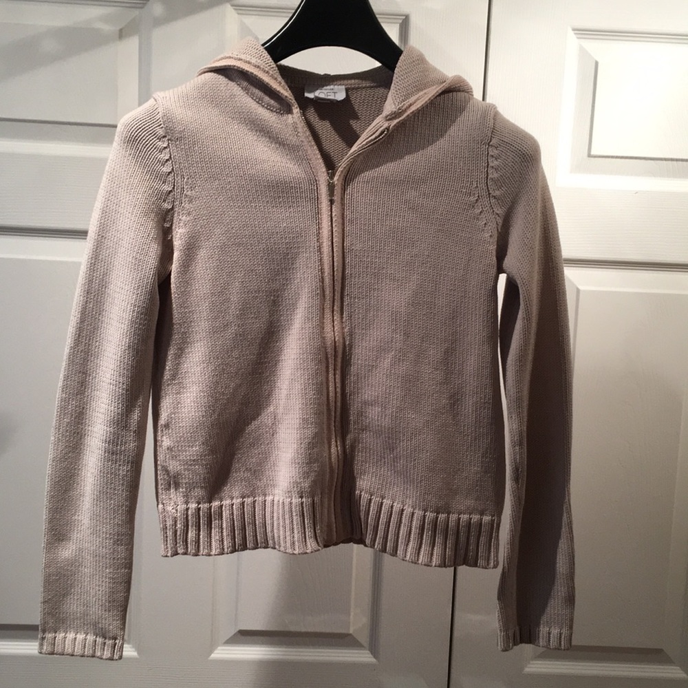 Ann Taylor LOFT beige hoodie sweater